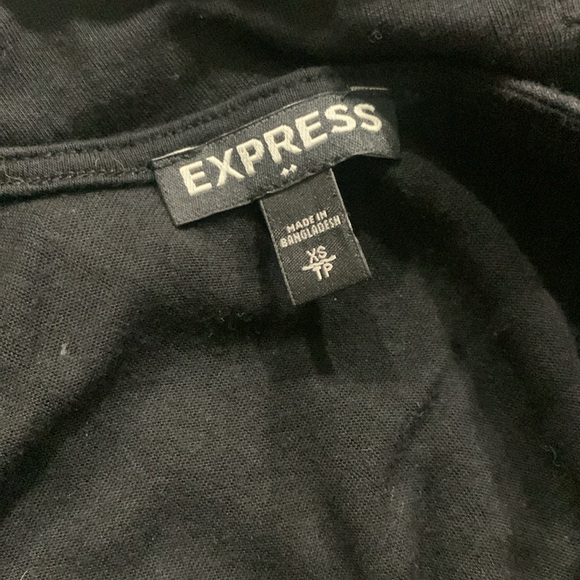 Express Fashions Spaghetti Straps Decorative Front Black Tank Top Women's XS - Picture 6 of 7